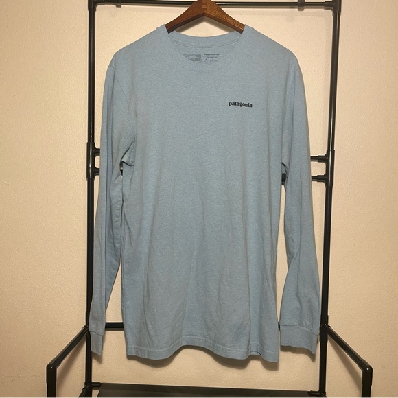 Patagonia Men's Light Blue Long Sleeve Tee - Picture 2 of 4